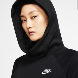 Nike black mock neck hoodie